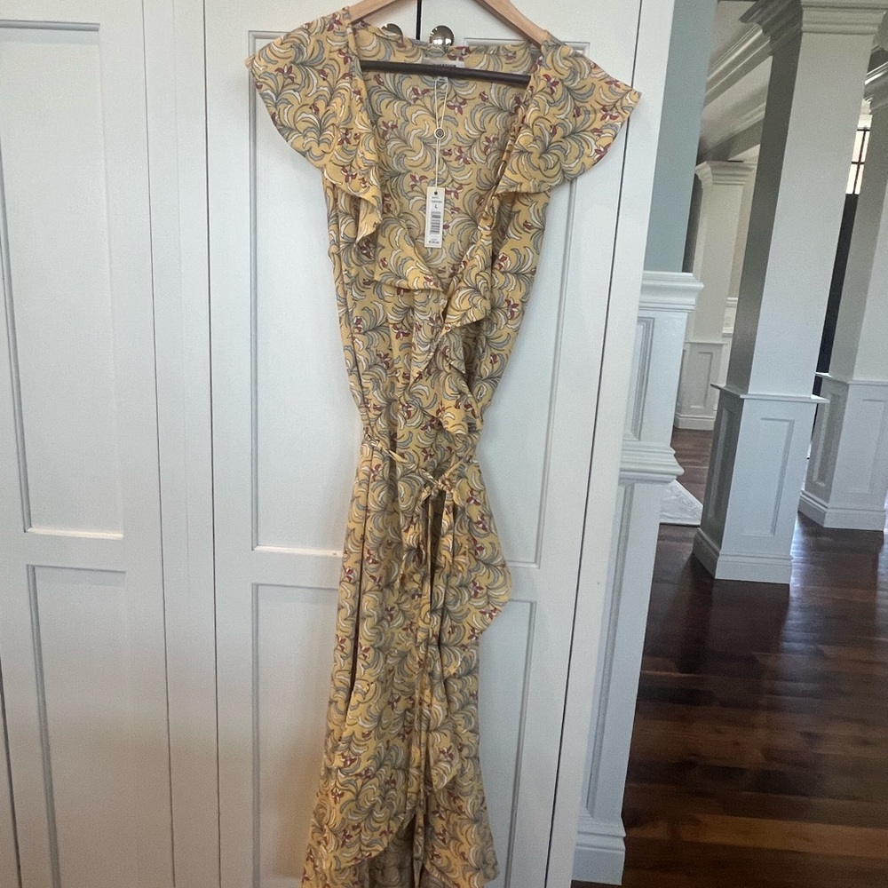 Max Studio Yellow HiLo Wrap Dress - Picture 2 of 6